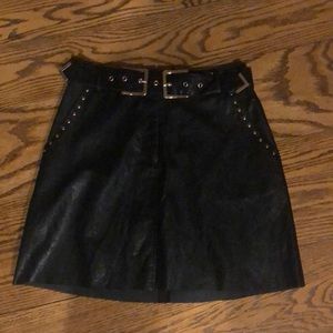 Zara  black leather like skirt